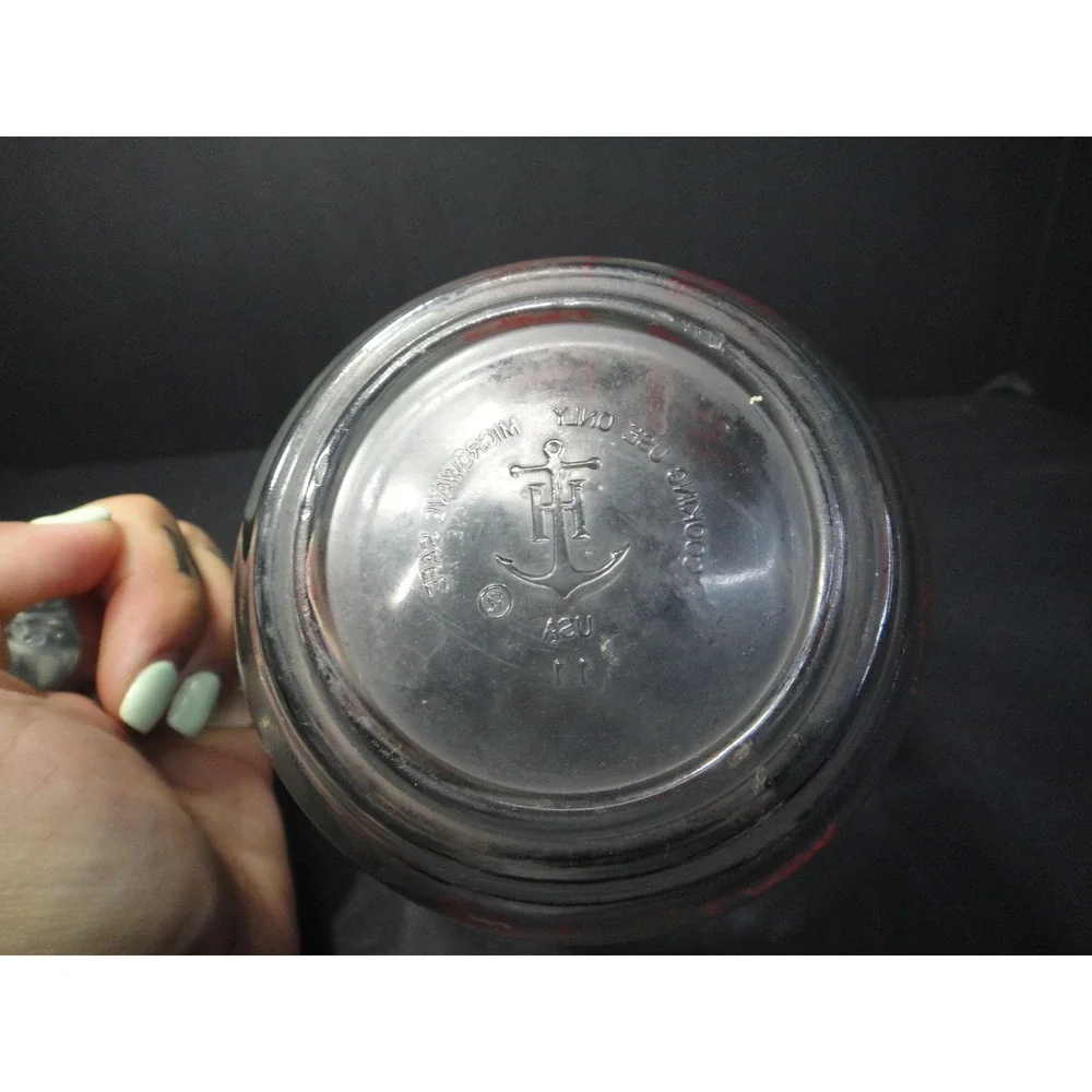 Anchor Hocking 2 Cup Glass Measuring Cup Red Markings 16oz 500ml Made in USA VTG